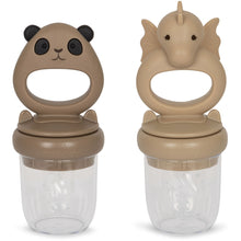 將圖片載入圖庫檢視器 Konges Sløjd - 矽膠水果咬咬樂 Silicone Fruit Feeding Pacifier Dragon / Panda (Warm Clay / Shitake)