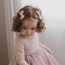 Load image into Gallery viewer, Little Marshmallow - 手製髮夾 Petite Pigtail Set (Mulberry Corduroy)