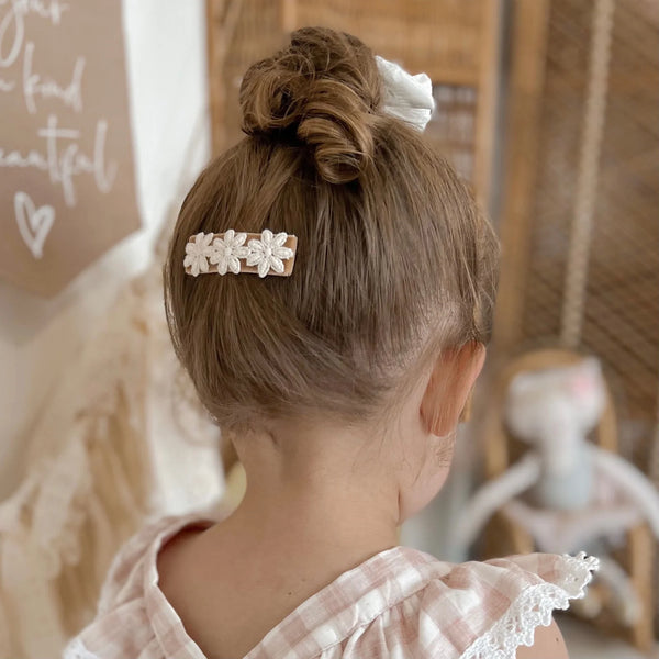 Little Marshmallow - 手製髮夾 Velvet Floral Clip