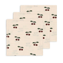 將圖片載入圖庫檢視器 Konges Sløjd - 有機棉紗巾 3 Pack Muslin Cloth GOTS (Ma Grande Cerise)