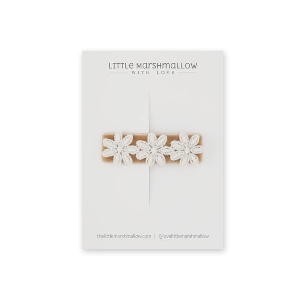 Little Marshmallow - 手製髮夾 Velvet Floral Clip