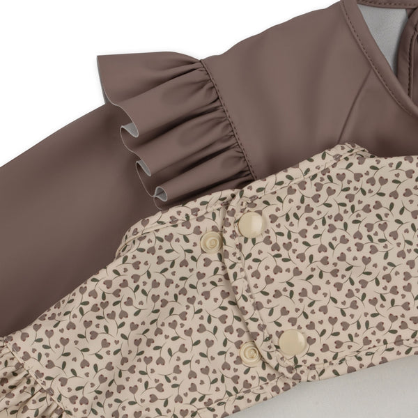 Konges Sløjd - 長袖圍兜 2-Pack Dinner Bib Frill with Sleeves (Milk Tank/Antler)