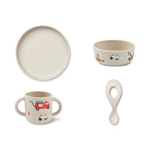 將圖片載入圖庫檢視器 Liewood - 幼兒餐具套裝 Vivi Printed Tableware Set (Emergency Vehicle)
