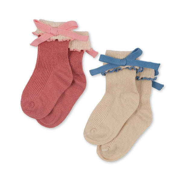 Konges Sløjd - 兒童棉襪 2 Pack Socks (Bow)