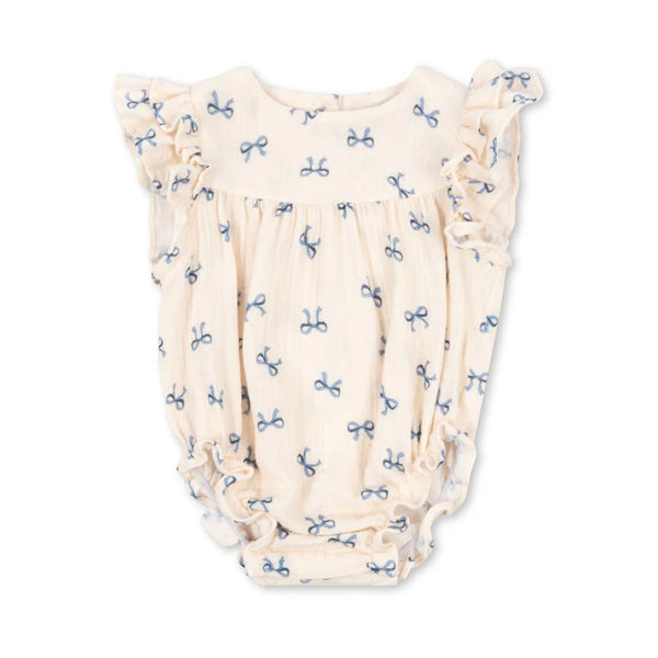 Konges Sløjd - 有機棉泡泡衣 Coco Romper GOTS (Bow Bleu)