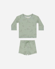 將圖片載入圖庫檢視器 Quincy Mae - 長袖泳衣 + 短褲 Finn Rashguard + Short Set (Dino)