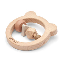 將圖片載入圖庫檢視器 Liewood - 木製搖環 Avada Wooden Rattle (Oat Mix)