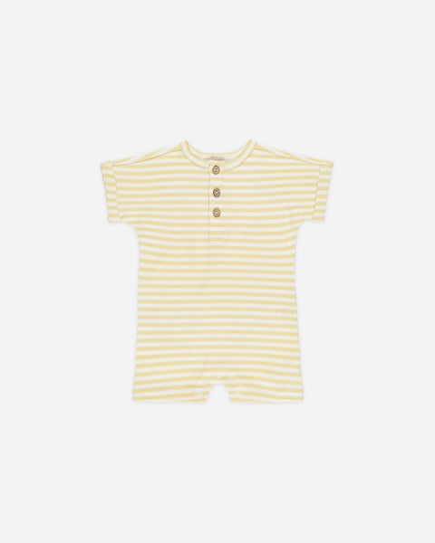 Quincy Mae - 短袖連身衣 Short Sleeve One-Piece (Yellow Stripe)