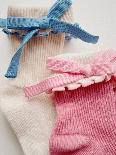 Konges Sløjd - 兒童棉襪 2 Pack Socks (Bow)