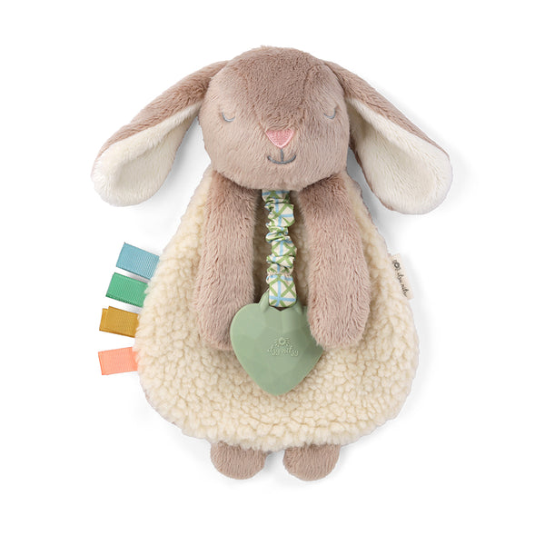 Itzy Ritzy - 小兔咬咬安撫巾 Plush with Silicone Teether Toy (Taupe Bunny)
