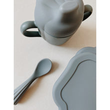 將圖片載入圖庫檢視器 Konges Sløjd - 矽膠餐具套裝 Silicone Clam Set (Light Blue)