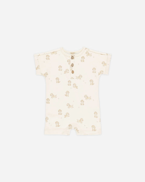 Quincy Mae - 短袖連身衣 Short Sleeve One-Piece (Puppies)