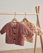 Load image into Gallery viewer, Quincy Mae - 夾棉外套 Quilted V-neck Button Jacket (Fig Flora)