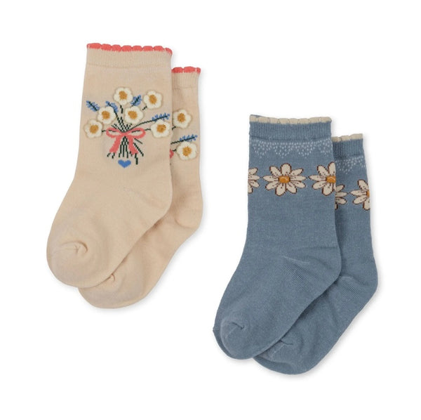 Konges Sløjd - 兒童棉襪 2 Pack Socks (Daisy)