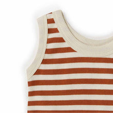 將圖片載入圖庫檢視器 Snuggle Hunny Kids - 有機棉背心 Organic Singlet (Biscuit Stripe)