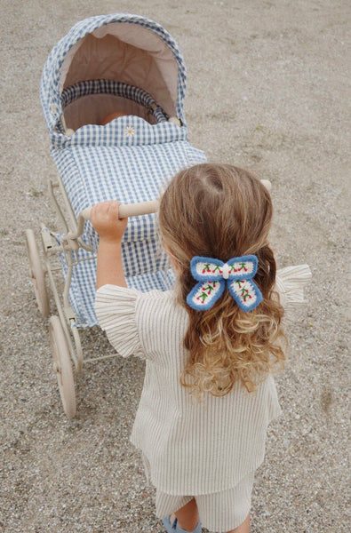 Konges Sløjd - 鉤織髮夾 Crochet Bow Clip (Cherry)