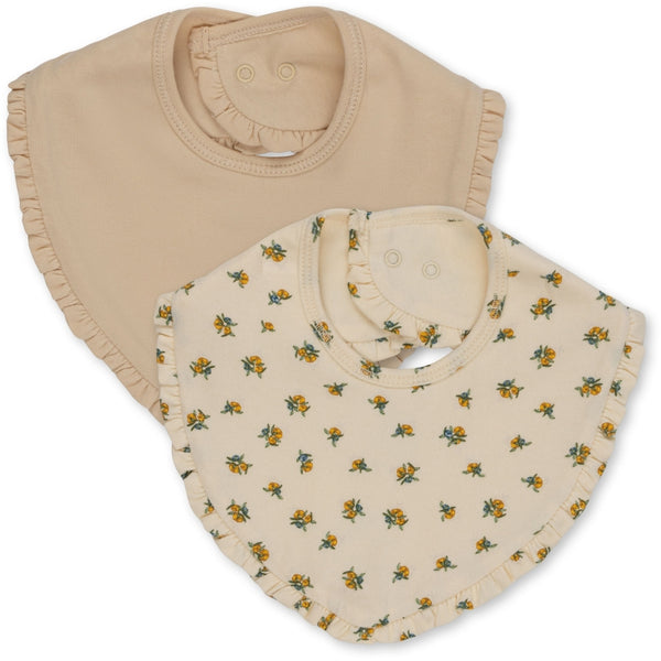 Konges Sløjd - 口水肩 2 Pack Basic Bib (Peonia Limone/Brazilian Sand)