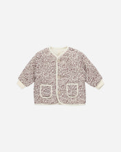 將圖片載入圖庫檢視器 Quincy Mae - 夾棉外套 Quilted V-neck Button Jacket (Mauve Ditsy)