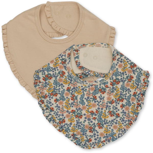 Konges Sløjd - 口水肩 2 Pack Basic Bib (Bibi Fleur/Brazilian Sand)