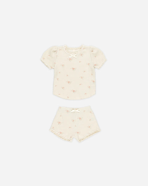 Quincy Mae - 短袖套裝 Ruby Set (Vintage Rose)