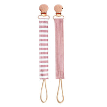 將圖片載入圖庫檢視器 Itzy Ritzy - 亞麻奶嘴鏈 Linen Pacifier Straps (Pink)