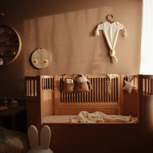 將圖片載入圖庫檢視器 Mushie - 嬰兒睡衣 Ribbed Knotted Baby Gown (Ivory)