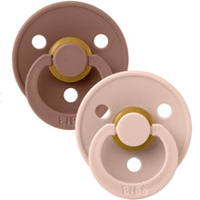 將圖片載入圖庫檢視器 Bibs - 安撫奶嘴 Colour Pacifier Woodchuck/Blush 2pk