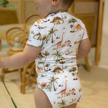 將圖片載入圖庫檢視器 Snuggle Hunny Kids - 有機棉恐龍連身衣 Short Sleeve Bodysuit (Dino)