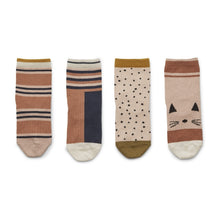將圖片載入圖庫檢視器 Liewood - 兒童棉襪 Silas Cotton Socks 4-pack (Rose Multi Mix)