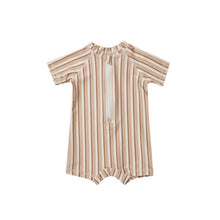 將圖片載入圖庫檢視器 Quincy Mae - 連身泳衣 One Piece Rashguard (Latte + Clay Stripe)