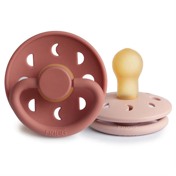 FRIGG - 安撫奶嘴 Moon Phase Latex Pacifier Blush/Powder Blush 2pk