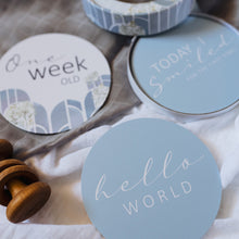 將圖片載入圖庫檢視器 Snuggle Hunny Kids - 成長紀錄卡 Reversible Milestone Cards (Eventide & Ice Blue)