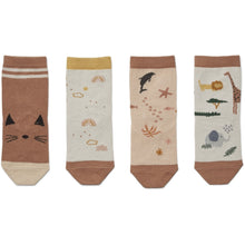 將圖片載入圖庫檢視器 Liewood - 兒童棉襪 Silas Cotton Socks 4-pack (Safari Rose Mix)