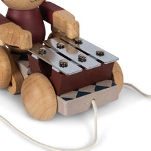 將圖片載入圖庫檢視器 Konges Sløjd -  小兔拉車 Wooden Pull Bunny Music
