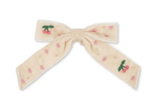 Load image into Gallery viewer, Konges Sløjd - 髮夾 Velvet Bow Pearly Hair Clip (Pearled Ivory)
