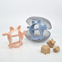 Load image into Gallery viewer, mama’s tem 翹尾小虎固齒器 Monster Tiger Teether (Smoke Blue)
