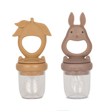 Load image into Gallery viewer, Konges Sløjd - 矽膠水果咬咬樂 Silicone Fruit Feeding Pacifier Bunny &amp; Lemon (Hortencia/Almond)
