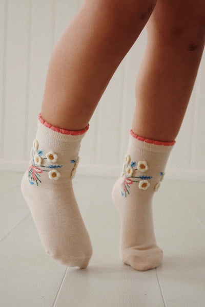 Konges Sløjd - 兒童棉襪 2 Pack Socks (Daisy)
