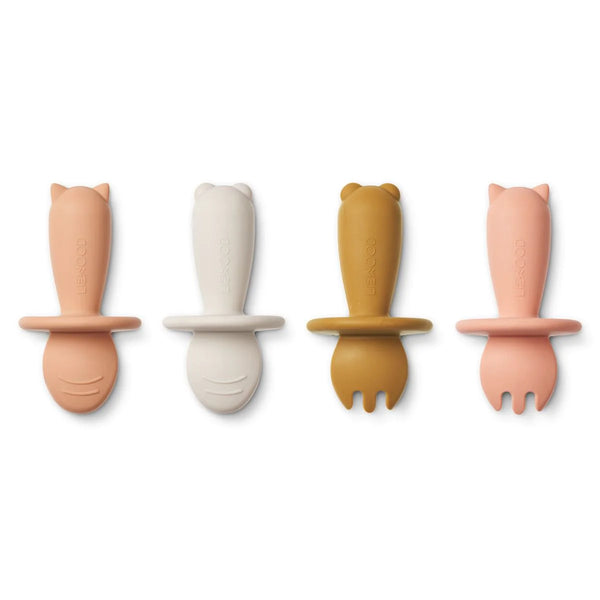 Liewood - 幼兒叉匙套裝 Avril Baby Cutlery 4-Pack (Tuscany Rose)