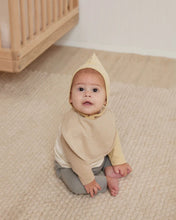 Load image into Gallery viewer, Quincy Mae - 有機棉口水肩 Jersey Snap Bib (Doves / Latte Micro Stripe)
