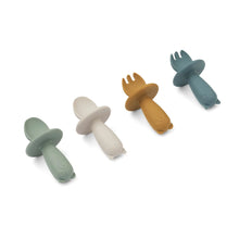 將圖片載入圖庫檢視器 Liewood - 幼兒叉匙套裝 Avril Baby Cutlery 4-Pack (Faune Green)
