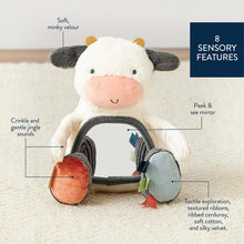 將圖片載入圖庫檢視器 Itzy Ritzy - 小牛玩偶 Sensory Tummy Time Mirror (Cow)
