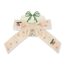 Load image into Gallery viewer, Konges Sløjd - 髮夾 Velvet Bow Pearly Hair Clip (Pearled Ivory)
