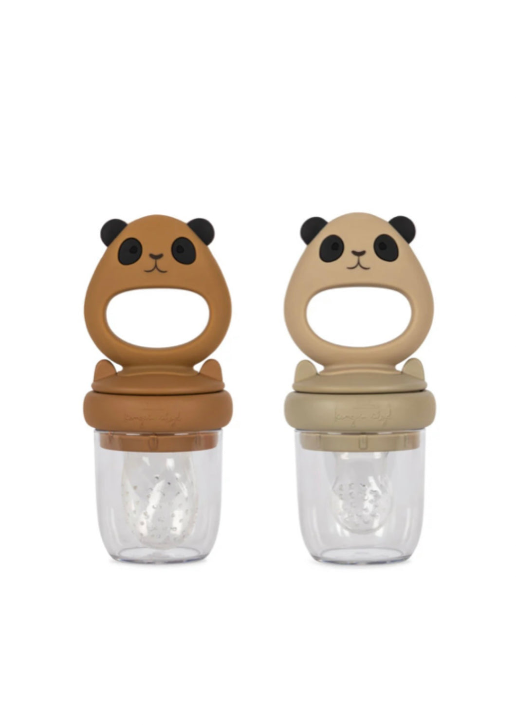 Konges Sløjd - 矽膠水果咬咬樂 Silicone Fruit Feeding Pacifier Panda (Caramel / Warm Clay)