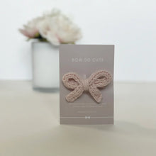 Load image into Gallery viewer, Bow So Cute - 髮夾 Clip Delicate Knit Bow Blush
