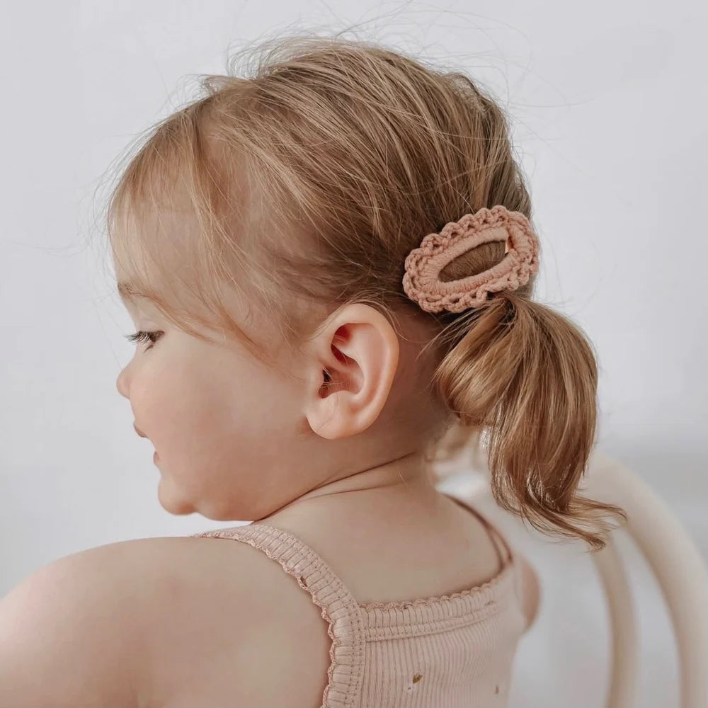 Little Marshmallow - 手製髮夾 Crochet Clip (Antique Rose)