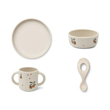 將圖片載入圖庫檢視器 【Damaged Packaging】Liewood - 幼兒餐具套裝 Vivi Printed Tableware Set (Peach)
