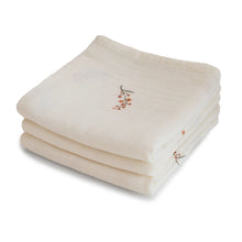 Load image into Gallery viewer, Mushie - 紗巾 Organic Cotton Muslin Cloth 3-pack (Flowers)
