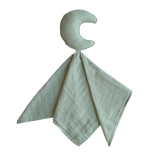 Mushie - 有機棉月亮安撫巾 Moon Lovey Blanket (Roman Green)