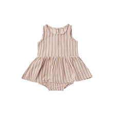 Load image into Gallery viewer, Quincy Mae - 背心裙褲 Skirted Tank Romper (Latte + Clay Stripe)
